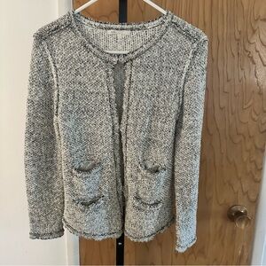 Maje Monochrome Textured Cardigan size 1